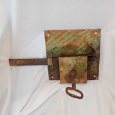 Fechadura de porta antiga grande ferro forjado feita à mão ferreiros forjados à mão comprar usado  Enviando para Brazil