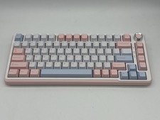 Teclado mecânico EWEADN GS75 RGB retroiluminado branco rosa testado e funcionando, usado comprar usado  Enviando para Brazil
