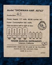 Fender showman amp for sale  Tulsa