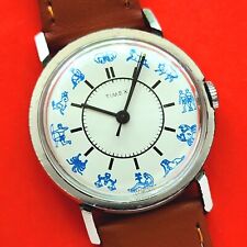 Relógio Timex Zodiac Star Sign mostrador ultra raro 34mm vintage 160522471 masculino suíço, usado comprar usado  Enviando para Brazil