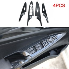 Tampa do painel interruptor de janela fibra de carbono acabamento 4 peças para Hyundai Sonata 2011-2014, usado comprar usado  Enviando para Brazil