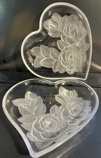 Crystal heart dishes for sale  Kahoka