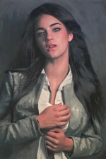 NOVA PINTURA WILLIAM OXER ORIGINAL "A Criança da Neve" Mulher Morena Menina   comprar usado  Enviando para Brazil