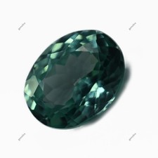 Pedra preciosa solta natural 5,45 quilates safira Montana verde azulada CERTIFICADA, usado comprar usado  Enviando para Brazil