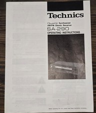 Technics SA-290 AM/FM receptor sintetizador digital estéreo quartzo INSTRUÇÃO BK, usado comprar usado  Enviando para Brazil