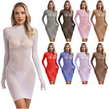 Vestido modelador feminino clubwear tema festa dormir vestidos recortados manga longa comprar usado  Enviando para Brazil