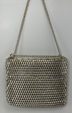 Bolsa corrente vintage 1960 Paco Rabanne para Walborg ouro prata tecido Hong Kong comprar usado  Enviando para Brazil