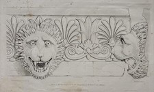 Usado, Capitéis de gravura arquitetônica clássica antiga de 1823 frisos folha de palmeta comprar usado  Enviando para Brazil