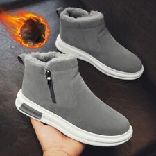 Botas de tornozelo masculinas de pele interna quente ao ar livre caminhada esportes inverno quente neve sapatos comprar usado  Enviando para Brazil