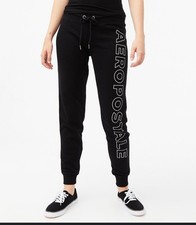 CALÇA DE MOLETOM MASCULINA PRETA LOGOTIPO AEROPOSTAL TAMANHO P comprar usado  Enviando para Brazil