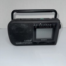 TV colorida analógica portátil Sony Watchman LCD Sony FDL-380 P não testada comprar usado  Enviando para Brazil
