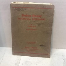 Delco-Remy Electrical Equipment Operation and Maintenance Book Dr-324 1939￼ segunda mano  Embacar hacia Mexico