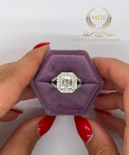 Moissanite halo engagement for sale  Jamaica