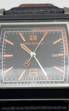 Usado, Relógio masculino Boss laranja HB 44mm WR30M preto laranja mostrador data aço inoxidável comprar usado  Enviando para Brazil
