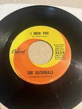 The Rationals "I Need You" 45 on CAPITOL...60s Garage Rock/ Soul TESTED at VG+ comprar usado  Enviando para Brazil