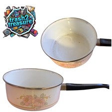 Vintage enamel saucepan for sale  PRESTON