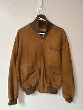 Chaqueta Bomber Polo Ralph Lauren De Colección Años 90 Cuero Gamuza Para Hombre Talla Mediana Rara, usado segunda mano  Embacar hacia Argentina