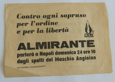 Volantino politico almirante usato  Tramonti