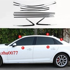 Usado, 2015-2020 Para Audi A3 S3 Sedan Preto Aço Inoxidável Guarnição de Janela de Carro Tampa Tira 10 peças comprar usado  Enviando para Brazil