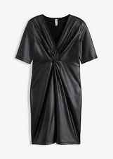 Lederimitat kleid ausschnitt gebraucht kaufen  Deutschland