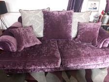 Crushed velvet seater for sale  BRADFORD