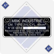 Plaque constructeur mbk d'occasion  Saulces-Monclin