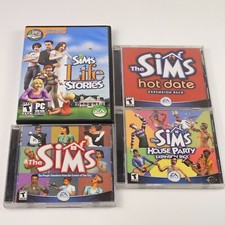 Lote The Sims CD ROM Hot Date Life Stories House Party Sims 1 jogo comprar usado  Enviando para Brazil