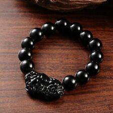 Pulsera negra Feng Shui piedra obsidiana riqueza Pi Xiu atraer buena suerte riqueza segunda mano  Embacar hacia Argentina