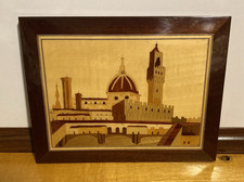 Usado, Placa de parede de mosaico embutida de madeira Piazza Del Duomo comprar usado  Enviando para Brazil