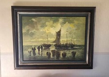 Toile scène pêche d'occasion  Mouvaux