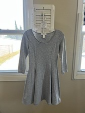 Vestido de malha Forever 21 cinza fit & flare gola redonda tamanho pequeno NOVO comprar usado  Enviando para Brazil