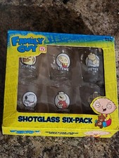 Pacote com 6 copos de shot Family Guy com caixa RARA CONJUNTO COM 6 copos de shot  comprar usado  Enviando para Brazil