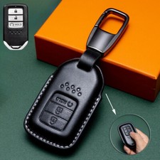 Genuine Leather Car Key Fob Case Cover For Honda Fit Accord CRV HRV Civic Pilot  comprar usado  Enviando para Brazil