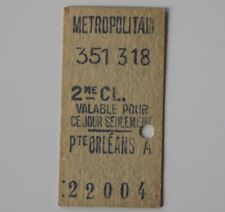 Ancien ticket métro d'occasion  Nantes-