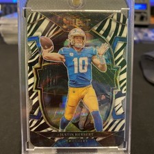Używany, 2022 Panini Select SSP Justin Herbert #14 Zebra Prizm Die-Cut na sprzedaż  Wysyłka do Poland