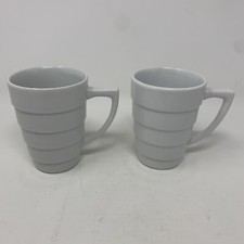 2 Frank Lloyd Wright Guggenheim MCM Branco Camadas CANECAS DE CAFÉ Conjunto de 2 KRUPS, usado comprar usado  Enviando para Brazil