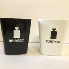 Usado, 2 copas de cóctel de licor de vidrio Disaronno Amaretto blanco y negro A2 segunda mano  Embacar hacia Argentina