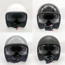 Usado, Capacete de motocicleta face aberta fibra de vidro com escudo retrô vintage legal personalizado comprar usado  Enviando para Brazil