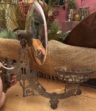 Refletor de vidro mercúrio antigo com suporte de parede de lâmpada a óleo ornamentado, usado comprar usado  Enviando para Brazil