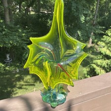 vase green large clear blue for sale  Carpentersville