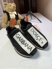 Tênis Dolce & Gabbana elegante preto e branco Sorrento feminino danificado 39,5 / 9,5 comprar usado  Enviando para Brazil