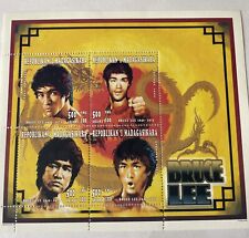 Hoja de estampillas conmemorativas de Bruce Lee de Madagascar 1996 montada sin montar o nunca montada segunda mano  Embacar hacia Argentina