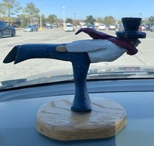 Vintage Esquiador Voador Esculpido em Madeira Skate Menino Inverno Assinado Deb Altemuse Arte Folclórica, usado comprar usado  Enviando para Brazil