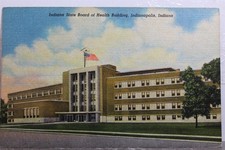 Indiana IN Indianapolis State Board Health Building Pocztówka Stara karta vintage PC na sprzedaż  Wysyłka do Poland