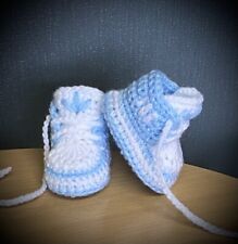 Usado, Sapatos de bebê de crochê feitos à mão botas de bebê de lã de crochê tênis chinelos treinadores comprar usado  Enviando para Brazil