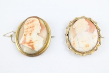 Shell cameo brooches for sale  LEEDS