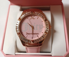 Usado, Relógio Juicy Couture moldura tom ouro rosa com pulseira rosa strass NOVO na CAIXA comprar usado  Enviando para Brazil