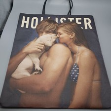 Sacola de compras Hollister shopping nostalgia 12x10,5 beijos de cachorro de papel comprar usado  Enviando para Brazil