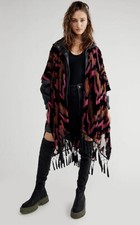 NOVO $98 Free People Dripping Velvet Burnout Kimono Franja Rosa Preto Marrom comprar usado NOVO $98 Free People Dripping Velvet Burnout Kimono Franja Rosa Preto Marrom comprar usado  Enviando para Brazil