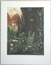 Gravure À L'Eau-forte " Trawy NAD Renesansowym Pejzaziem II ",1986,A.Peinture ( na sprzedaż  Wysyłka do Poland